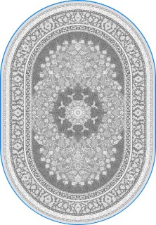Ковер овальный Армина (ARMINA)  дизайн GA007G GREY / GREY, форма овал — фото 1
