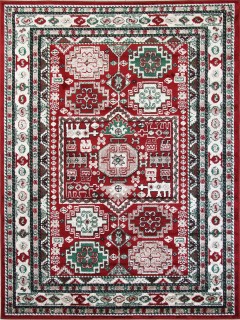 Ковер Дарга (DARGA)  дизайн F667 RED-CREAM, форма прямоугольник — фото 1