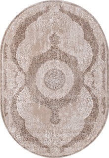 Ковер овальный Армина (ARMINA)  дизайн 03880B BROWN / BROWN, форма овал — фото 1