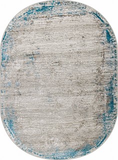 Ковер овальный Элиза (ELIZA)  дизайн 38548A BLUE FLS / CREAM FLS, форма овал — фото 1