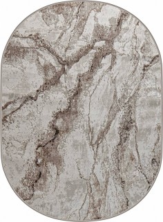 Ковер овальный Элиза (ELIZA)  дизайн 38552A BROWN FLS / CREAM FL, форма овал — фото 1