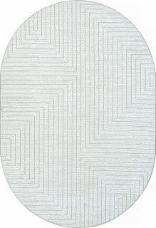 Ковер овальный SIROCCO  дизайн E256AC WHITE / BEIGE, форма овал — фото 1