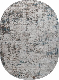 Ковер овальный Элиза (ELIZA)  дизайн 38554A BLUE FLS / CREAM FLS, форма овал — фото 1