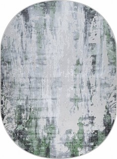 Ковер овальный Клеопатра (KLEOPATRA)  дизайн 37107A GREEN FLS / L.GREY, форма овал — фото 1