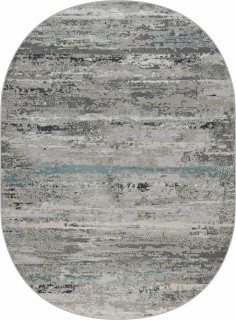 Ковер овальный Аматис (AMATIS)  дизайн 36556A GREY / BLUE, форма овал — фото 1