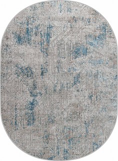 Ковер овальный Элиза (ELIZA)  дизайн 38549A BLUE FLS / CREAM FLS, форма овал — фото 1