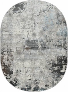 Ковер овальный Амбер (AMBER)  дизайн N0072A GREY / BLUE, форма овал — фото 1