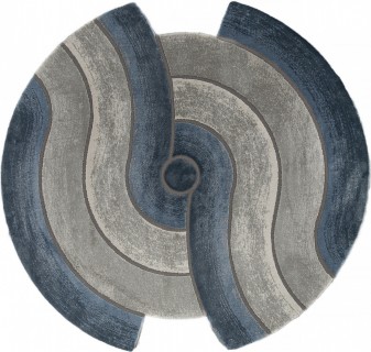 Ковер фигурный SAFIR  дизайн 00836T GREY / BLUE, форма фигурный — фото 1