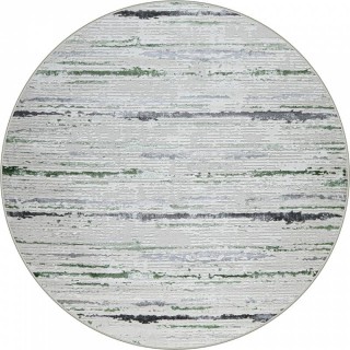 Ковер круглый Клеопатра (KLEOPATRA)  дизайн 38462A GREEN FLS / L.GREY, форма круг — фото 1