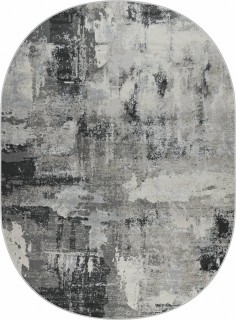 Ковер овальный Аматис (AMATIS)  дизайн 36506A GREY / GREY, форма овал — фото 1