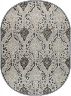 Ковер овальный Римма Люкс (RIMMA LUX)  дизайн 36912A CREAM / GREY, форма овал — фото 1