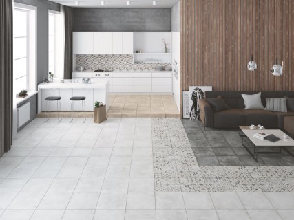 Керамогранит LB ceramics Цемент Стайл 6246-0053 бежевый — фото 2