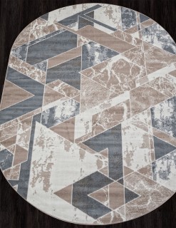 Ковер овальный Сиерра (SIERRA)  дизайн F354 BEIGE-BLUE, форма овал — фото 2
