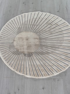 Ковер круглый SAFIR  дизайн 00837С GREY / BROWN, форма круг — фото 2