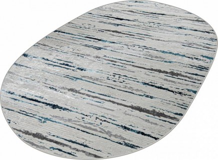 Ковер овальный Клеопатра (KLEOPATRA)  дизайн 38462A BLUE FLS / L.GREY, форма овал — фото 3