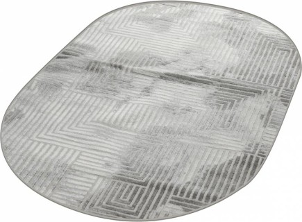 Ковер овальный Вера (VERA)  дизайн 40654A GREY / L.GREY, форма овал — фото 3