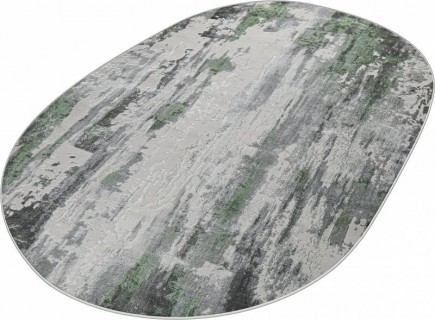 Ковер овальный Клеопатра (KLEOPATRA)  дизайн 37107A GREEN FLS / L.GREY, форма овал — фото 3