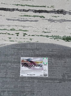 Ковер круглый Клеопатра (KLEOPATRA)  дизайн 38462A GREEN FLS / L.GREY, форма круг — фото 4