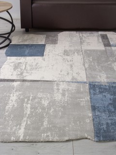Ковер фигурный SAFIR  дизайн 00838T GREY / BLUE, форма фигурный — фото 4