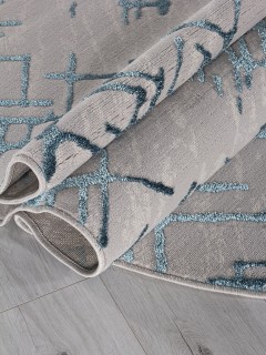 Ковер овальный Лиман (LIMAN)  дизайн F164 GRAY-D.BLUE, форма овал — фото 4