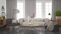 Ковер Сильвер (SILVER)  дизайн F389 GRAY, форма прямоугольник — фото 5